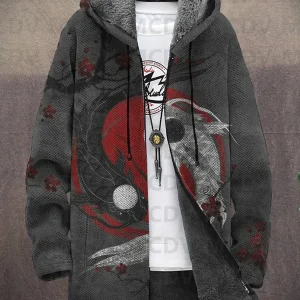 Coi Yang — Crazy Comfy Unisex Hooded Full-Zip Fleece Cardigan Coat | Inspiring Apocalypse