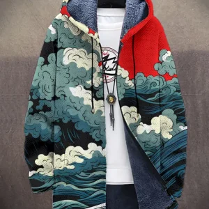 Hang Ten Japan — Crazy Comfy Unisex Hooded Full-Zip Fleece Cardigan Coat | Inspiring Apocalypse